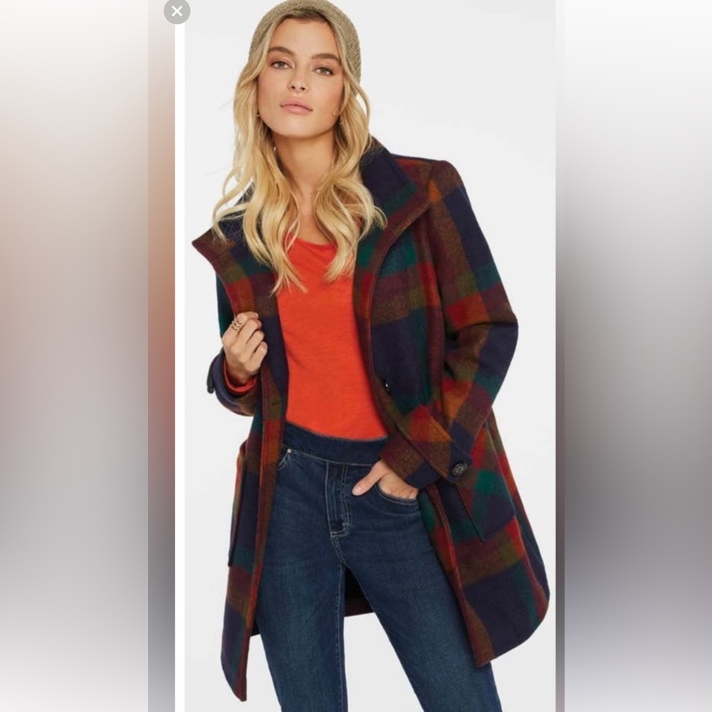 CHARLIE B Multicolor Plaid Coat